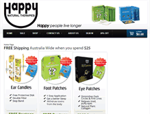 Tablet Screenshot of happynaturaltherapies.com